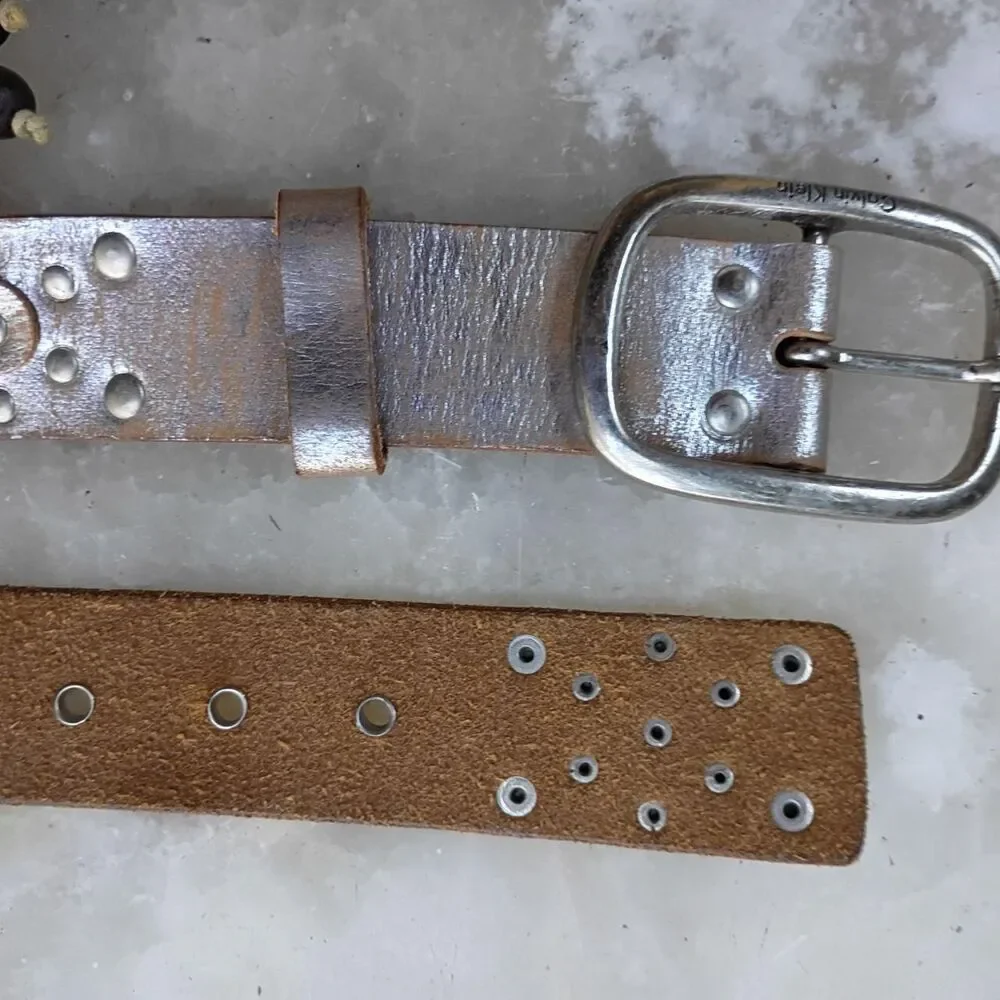 2 Calvin Klein Women's Gold and Silver BeltS